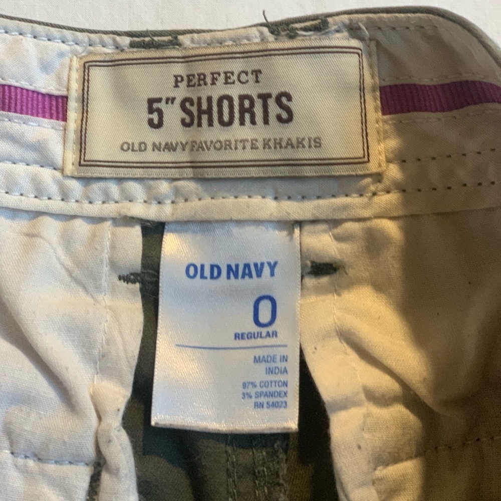 3/$15 Navy green Old Navy Khaki Shorts - Picture 5 of 8